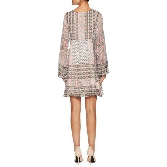 Rebecca Minkoff Women's Pink Blush Redland Dress Topanga Canyon Print Sz. Medium - Picture 4 of 9